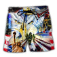 Firefighter America Pride Freedom Art – Beach Short
