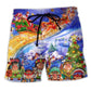 Funny Native Style Christmas Night Art – Beach Short