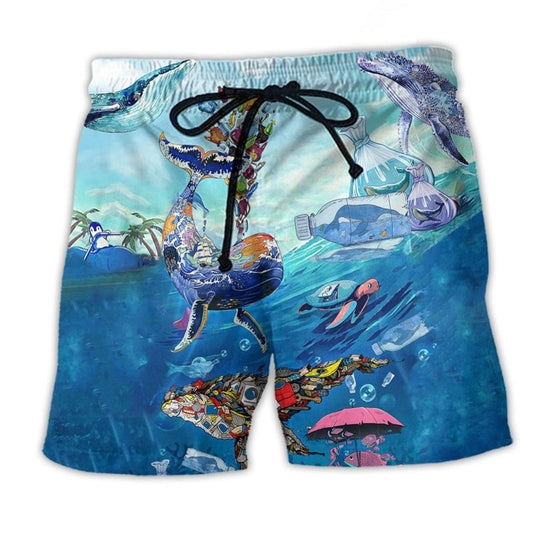 Save The Ocean Marine Life Art – Beach Short