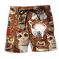 Owl Coffee Love Cozy Style Art – Beach Short