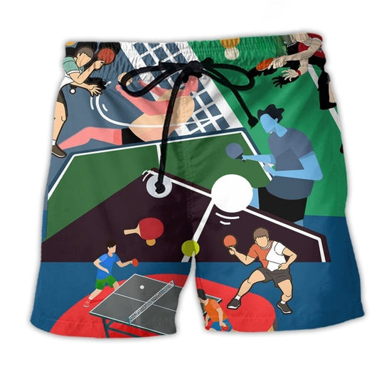 Ping Pong Lover Sport Art – Beach Short