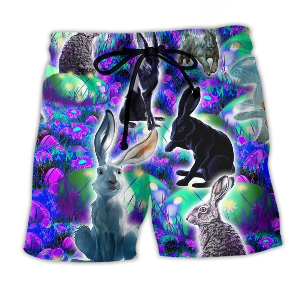 Easter Rabbit Get Egg Cited Art – Beach Short