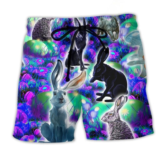 Easter Rabbit Get Egg Cited Art – Beach Short