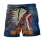 Native Pride Love And Peace Art – Beach Short