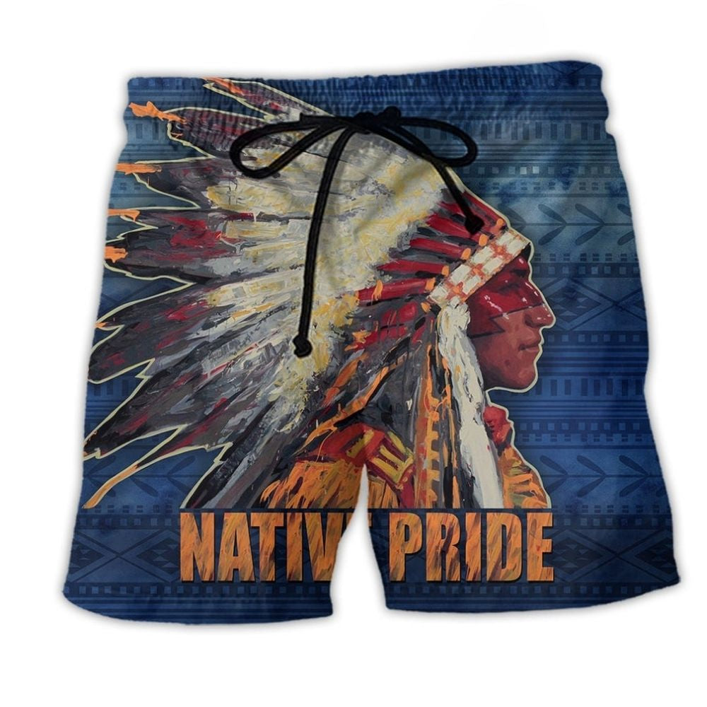 Native Pride Love And Peace Art – Beach Short