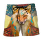Native Fox Love Peace Nature Art – Beach Short