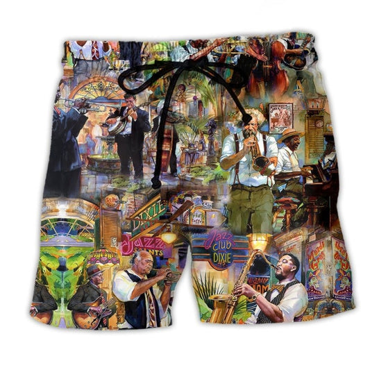 Jazz Quote Classic Music Philosophy Art – Beach Short