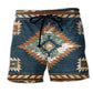Native Style Love Peace Pattern Design – Beach Short