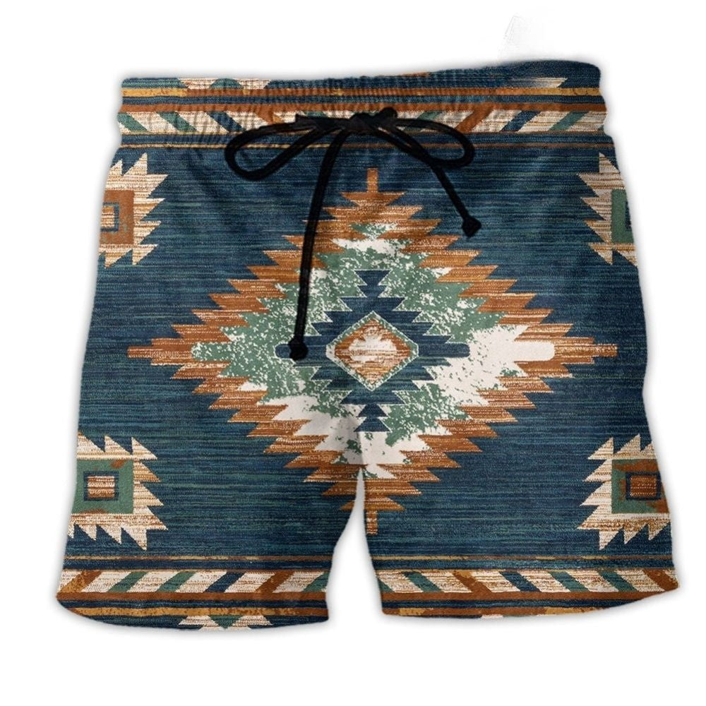 Native Style Love Peace Pattern Design – Beach Short