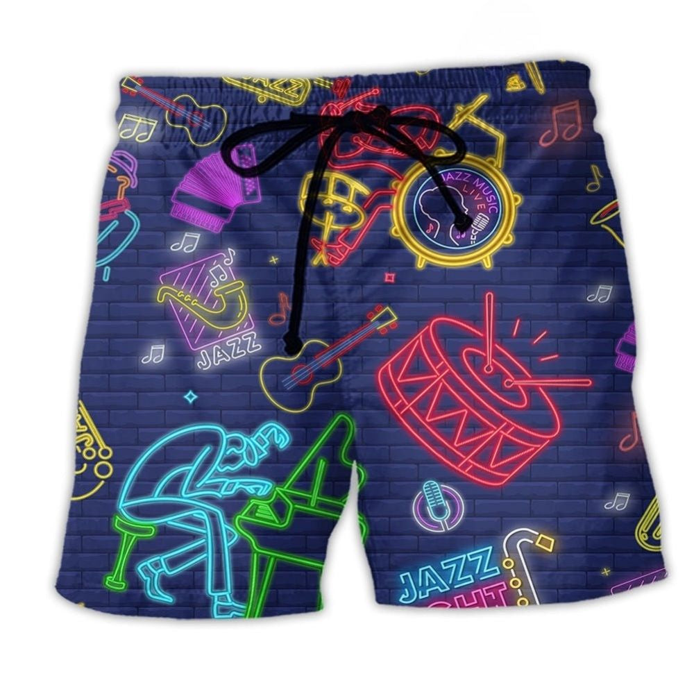 Jazz Music Is A Journey Inspirational Quote Art – Beach Short