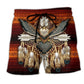 Native Style Eagle Symbol Of Peace Art – Beach Short