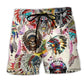 Native Inspired Cultural Heritage Color Art – Beach Short