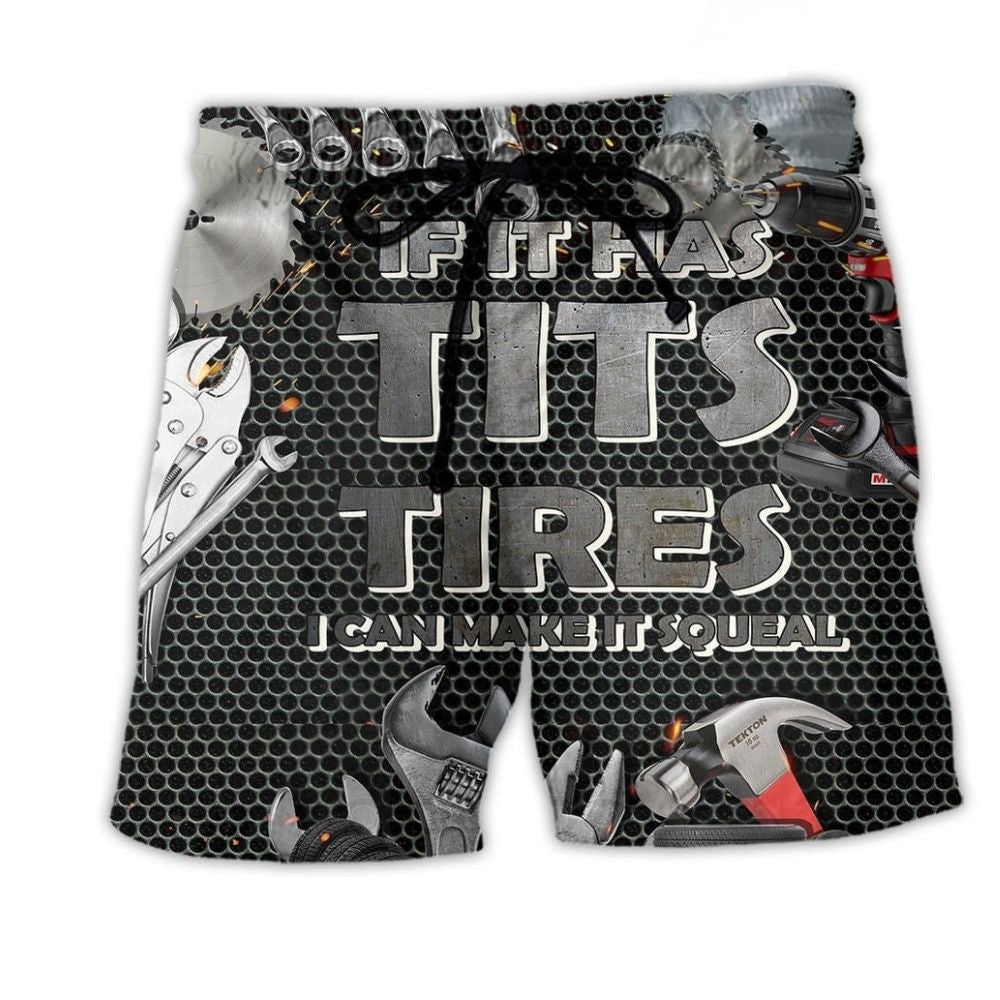 Mechanic Humor Workshop Life Art – Beach Short