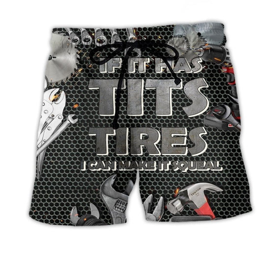 Mechanic Humor Workshop Life Art – Beach Short