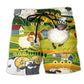 Sheep Happiness Peaceful Landscape Art – Beach Short