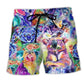 Koala Colorful Love Animal Art – Beach Short