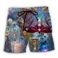 Yoga Galaxy Peaceful Soul Art – Beach Short