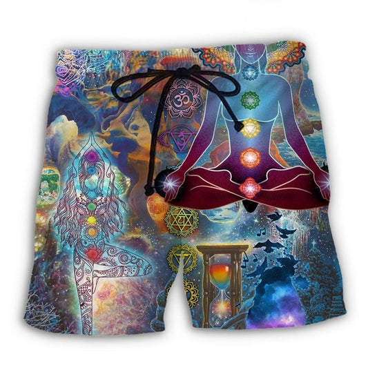 Yoga Galaxy Peaceful Soul Art – Beach Short