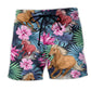 Horse Tropical Floral Summer Art – Beach Short