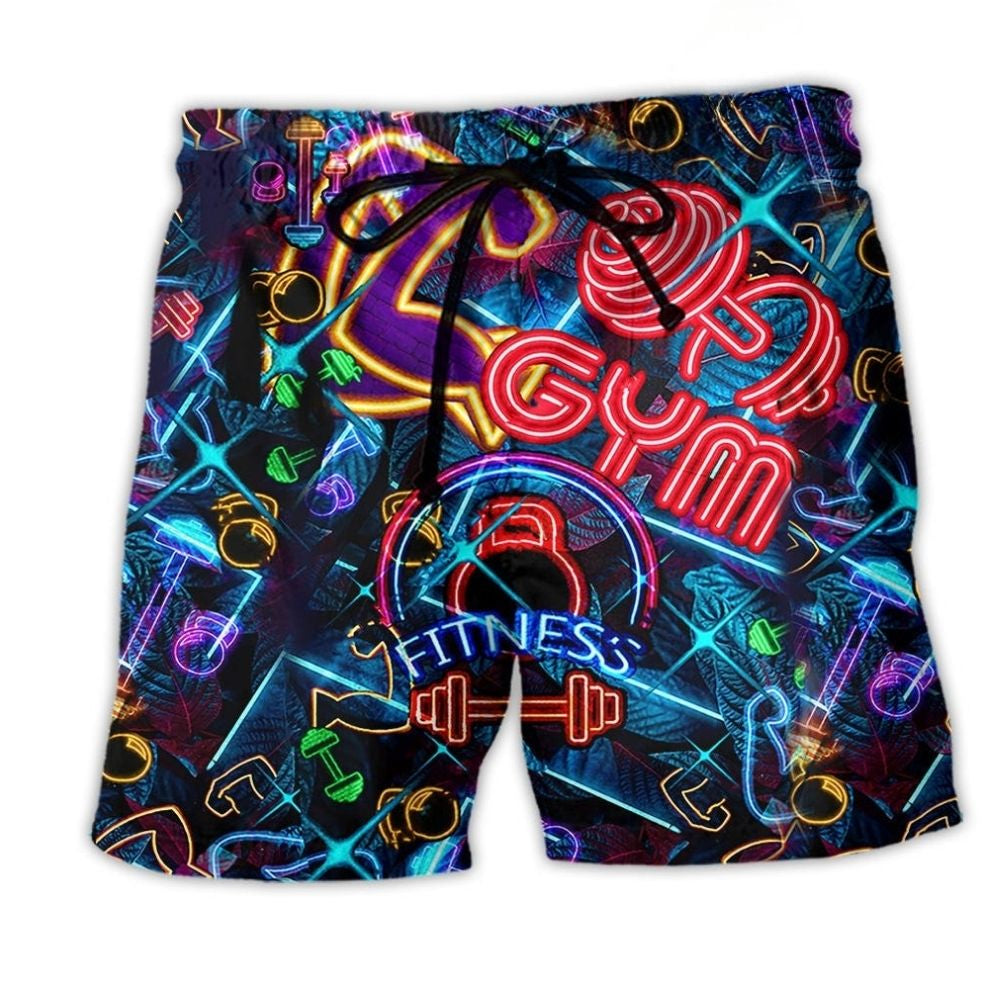 Gym Love Fitness Neon Art – Beach Short