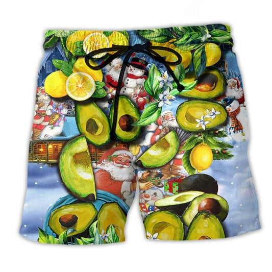 Avocado Lemon Summer Christmas Art – Beach Short