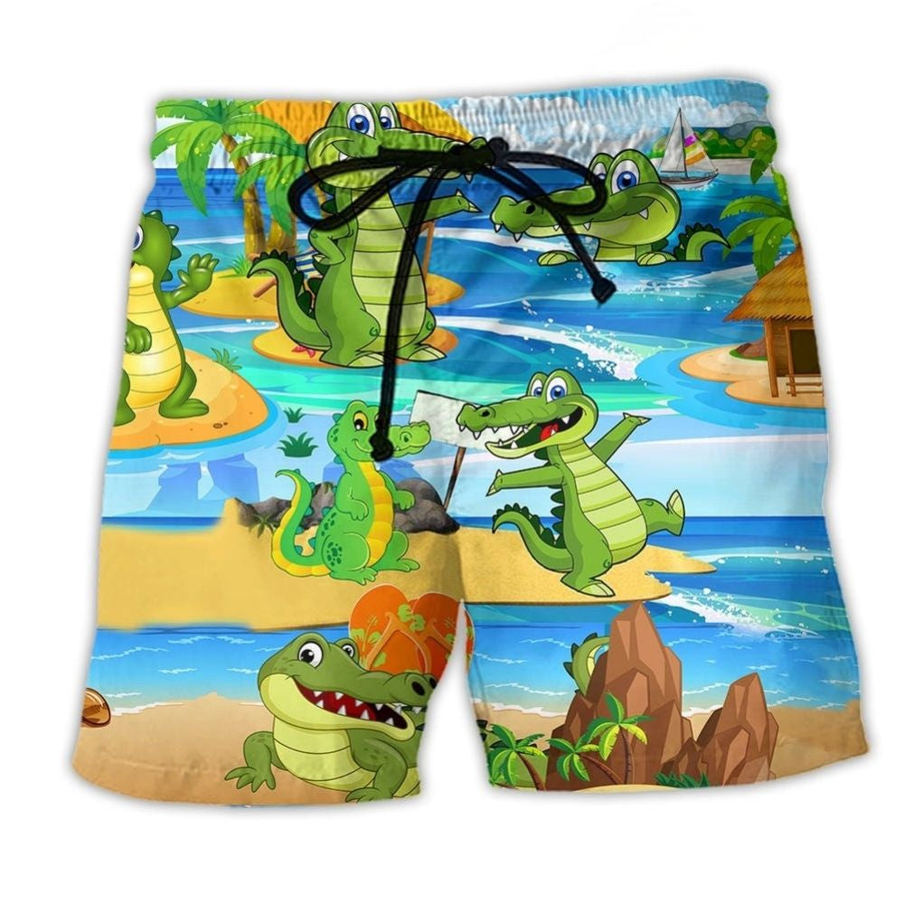 Crocodile Summer Love Fun – Beach Short