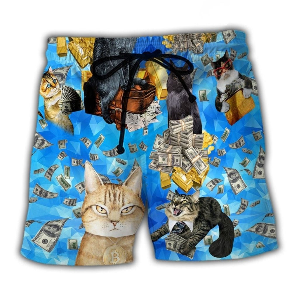 Cool Cat Love Money Lifestyle – Beach Short