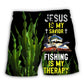 Fishing Is My Therapy Leaf – Beach Short