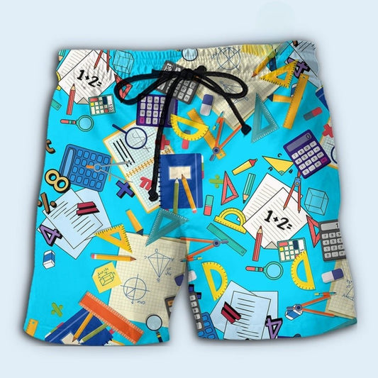 Math Humor I Love Numbers Funny – Beach Short