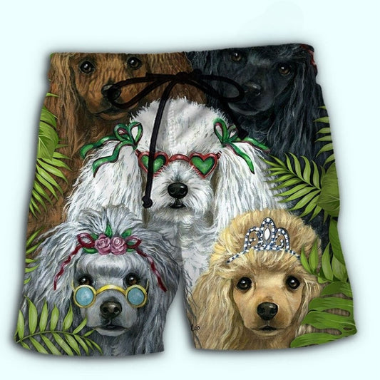 Poodle Tropical Summer Dog Style – Beach Short