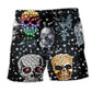 Diamond Skull Shine – Beach Short