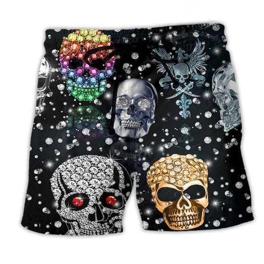 Diamond Skull Shine – Beach Short
