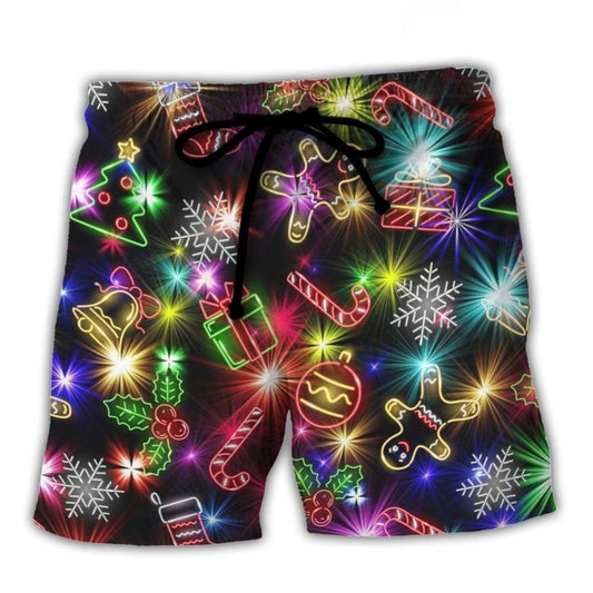 Christmas Cookies And Gingerbread Neon – Beach Short