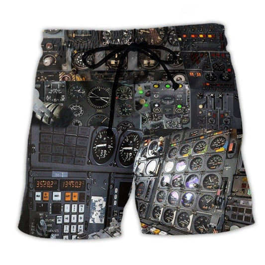 Pilot Pride Once A Pilot Quote Art – Beach Short