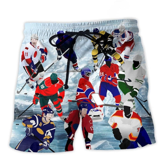 Ice Hockey Is My Therapy Art – Beach Short