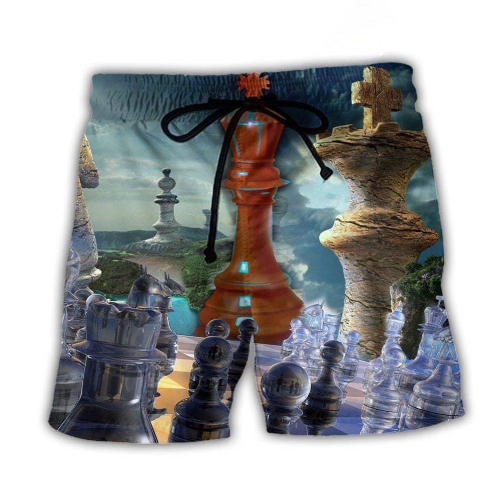 Life Is A Chess Game Don’t Waste A Move Quote – Beach Short