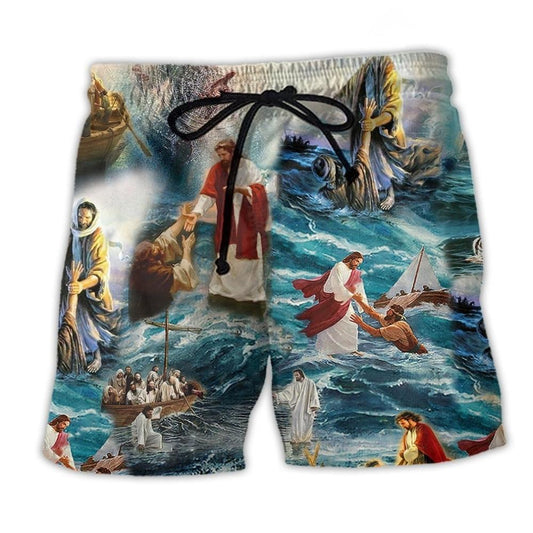 Jesus Saved My Life - Beach Short