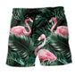 Flamingo Tropical Leaf Style – Beach Short