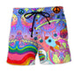 Hippie Planet In Large Galaxy - Beach Short