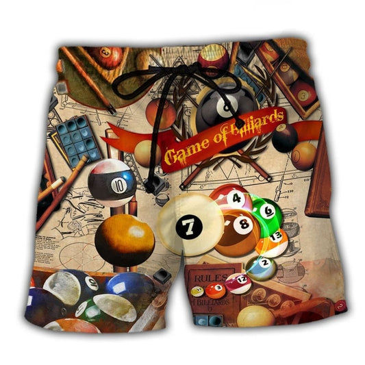 Billiards Never Give Up - Beach Short
