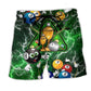 Billiard Lover Funny Green Style – Beach Short