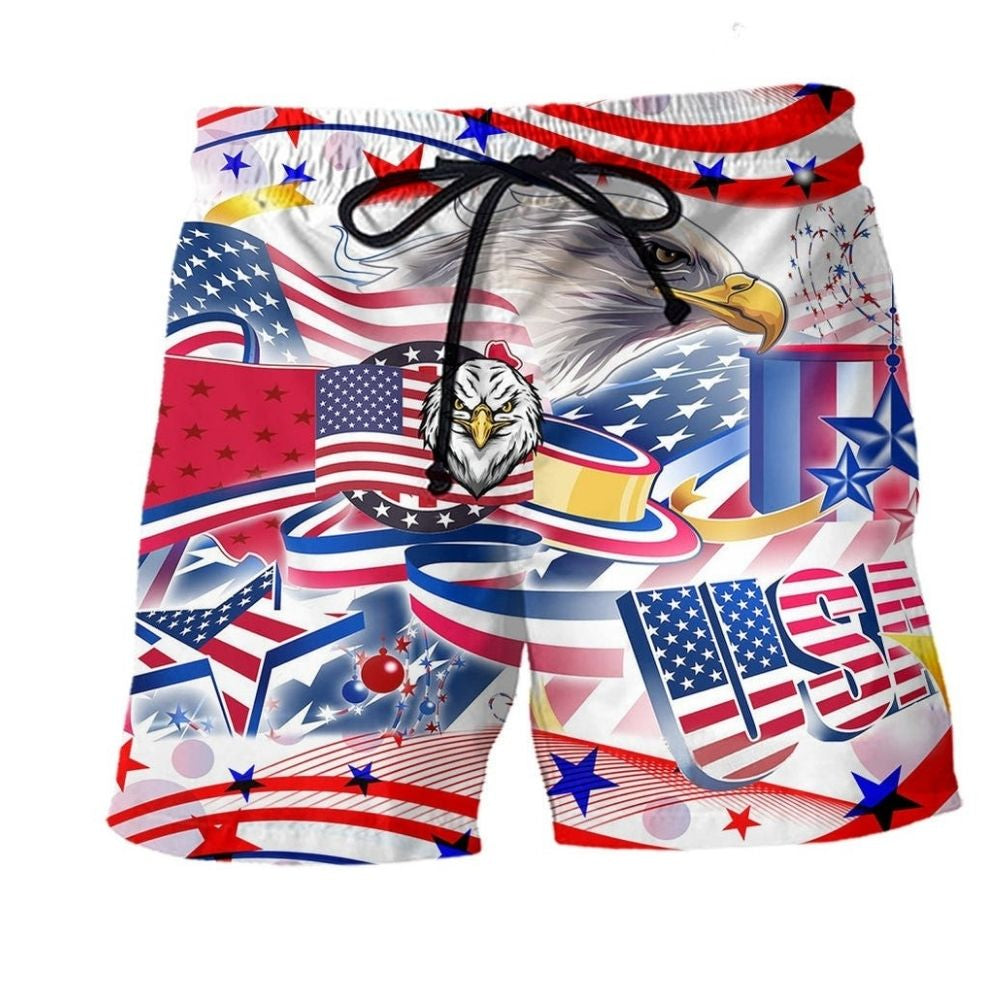 America Eagle Freedom Day - Beach Short