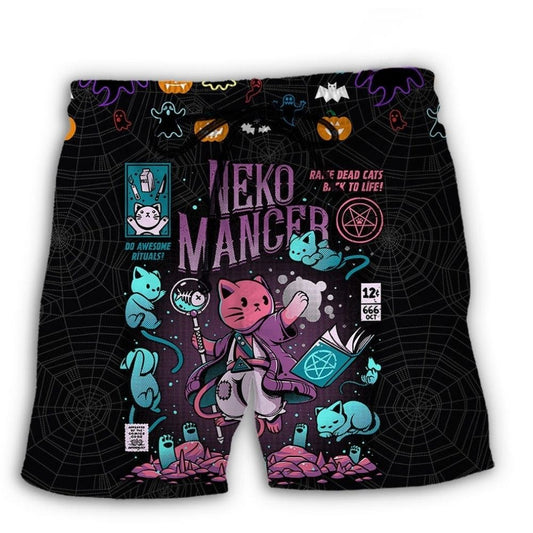 Neko Mancer Halloween Cat – Beach Short