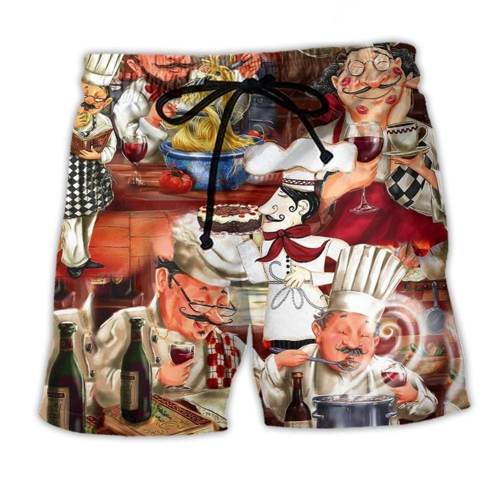Chef Cooking Is Life Art – Beach Short