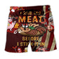 Funny Meat Lover Christmas Art – Beach Short