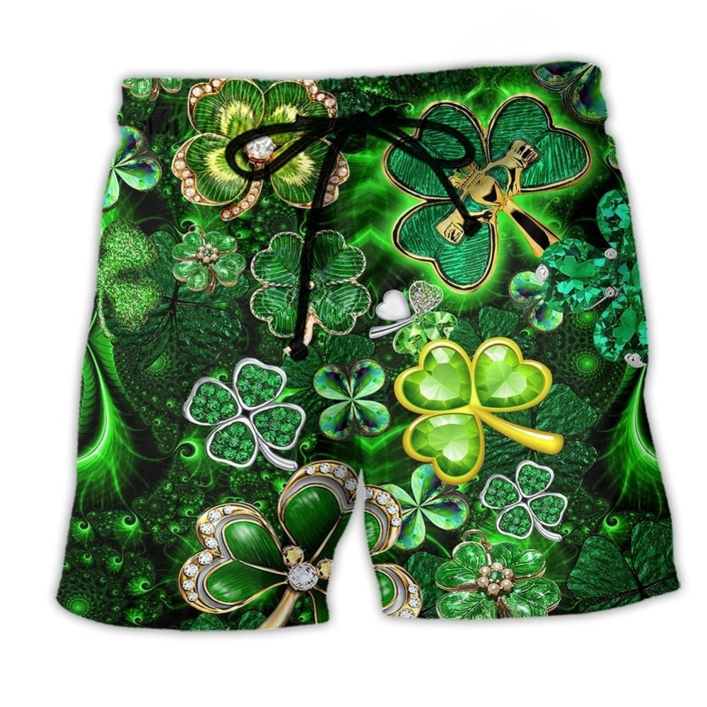 Shamrock Irish Leaf Green - Beach Short
