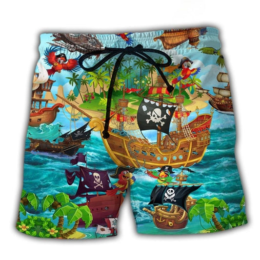 Pirate Life Adventure Quote Art – Beach Short