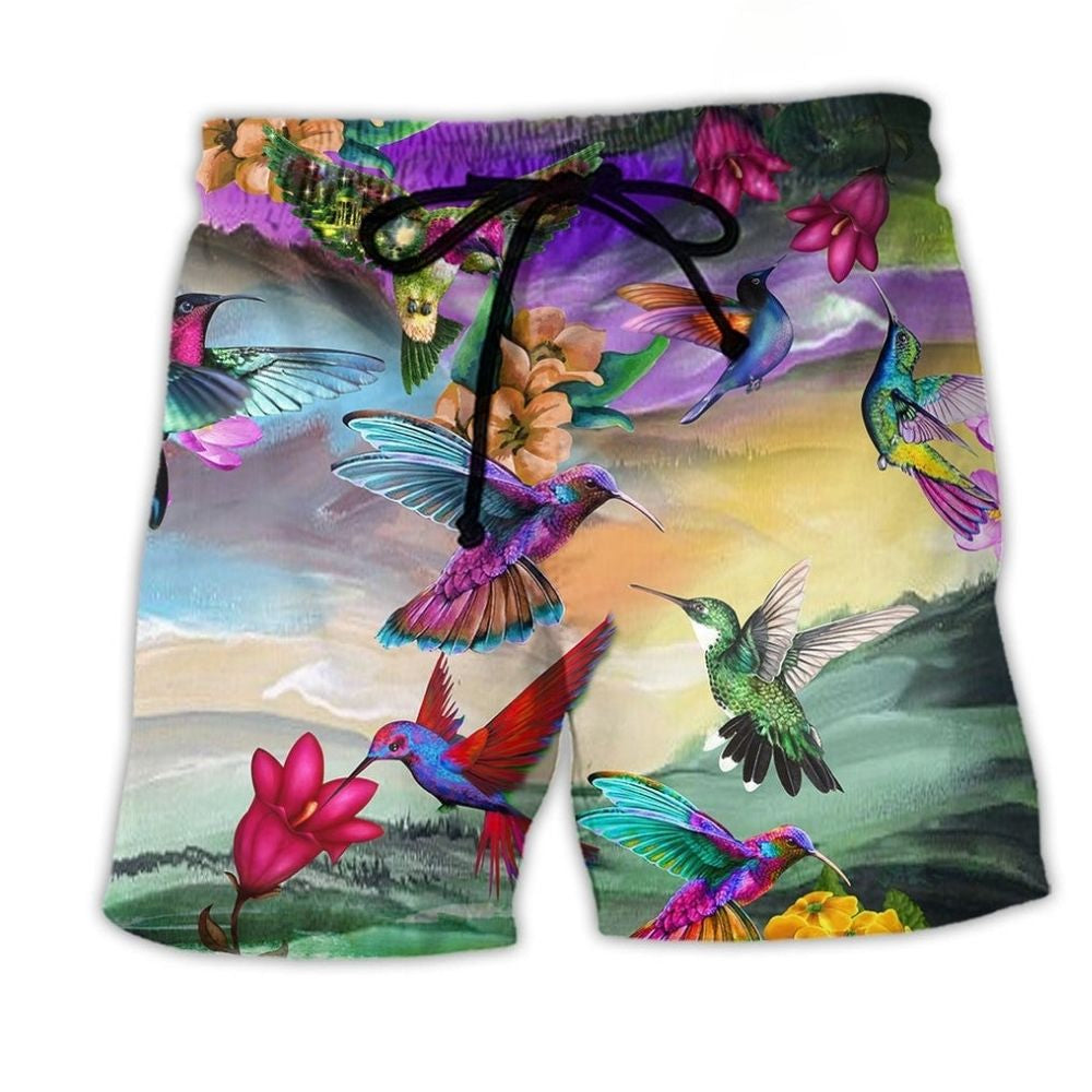 Hummingbird Life Is Better Nature – Beach Short