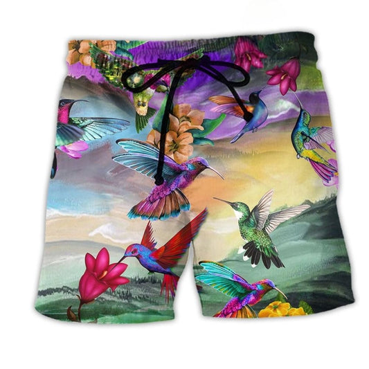 Hummingbird Life Is Better Nature – Beach Short