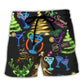 Christmas Cocktail Neon Party Art – Beach Short